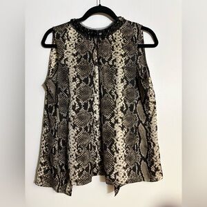 Jones New York Snakeskin Print Sleeveless Blouse